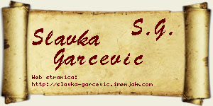 Slavka Garčević vizit kartica